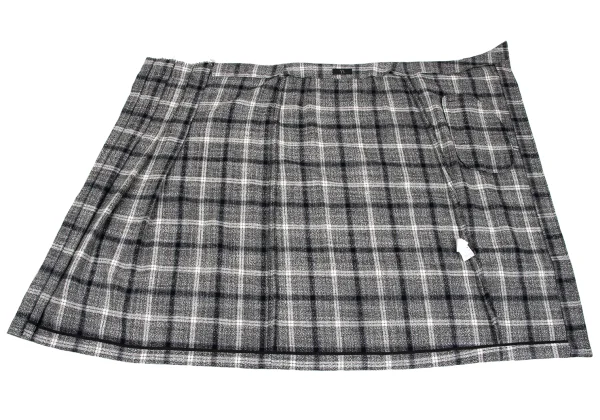 Y's Check Jacquard Pleats Wrap Skirt K-163555_006