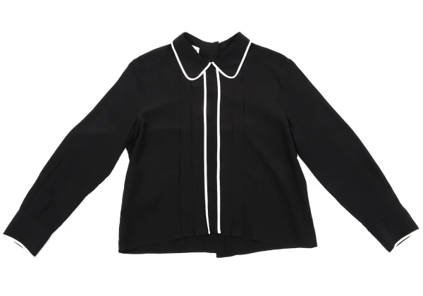 MARNI Piping Pleats Silk Blouse K-163557_002