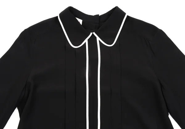 MARNI Piping Pleats Silk Blouse K-163557_003
