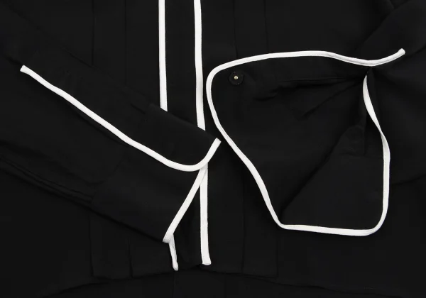 MARNI Piping Pleats Silk Blouse K-163557_006