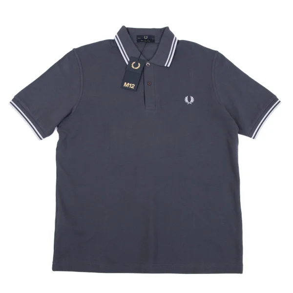 FRED PERRY M12 One Point Embroidery Pique Polo Shirt Navy 42 K-163560_001