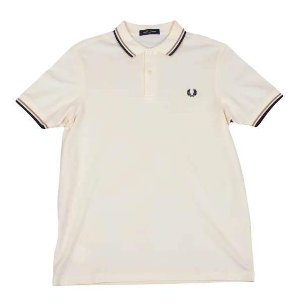 FRED PERRY One Point Embroidery Pique Polo Shirt Ivory M K-163562_001