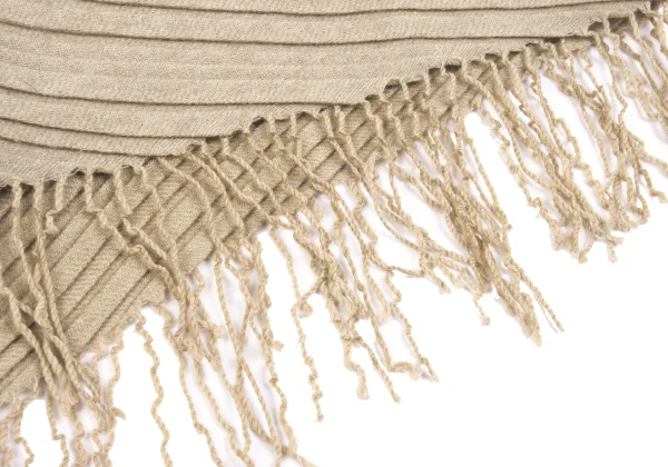 Y's Diagonal Pleated Fringe Stole K-163563_004