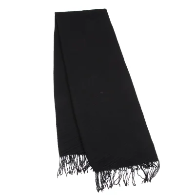Unbranded Diagonal Pleated Fringe Stole