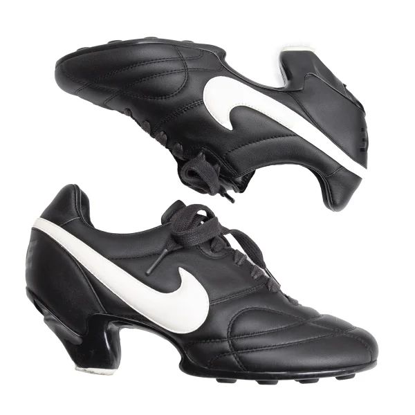 COMME des GARCONS×NIKE PREMIER BLACK Leather Sneakers K-163567_003