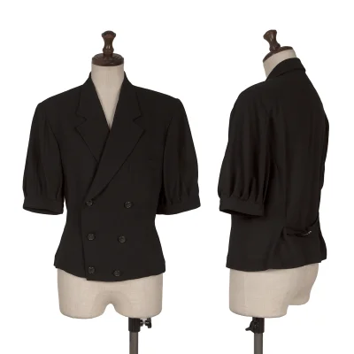 tricot COMME des GARCONS Wool Double Breasted Short Sleeve Jacket