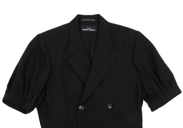 tricot COMME des GARCONS Wool Double Breasted Short Sleeve Jacket K-163572_003