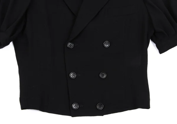 tricot COMME des GARCONS Wool Double Breasted Short Sleeve Jacket K-163572_007