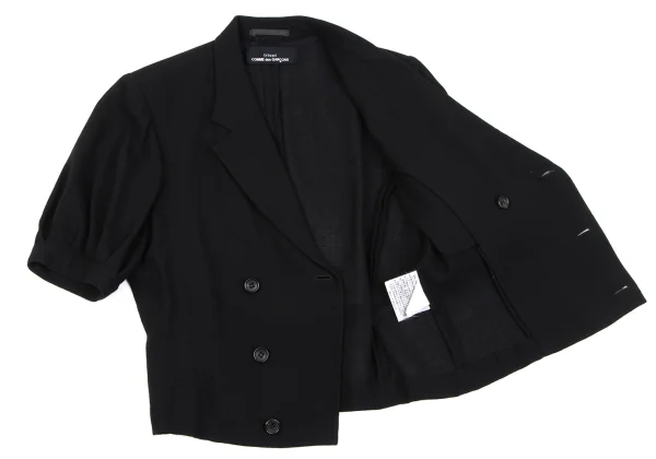 tricot COMME des GARCONS Wool Double Breasted Short Sleeve Jacket K-163572_009