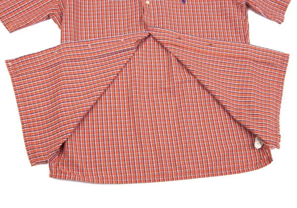 RALPH LAUREN Pony One Point Embroidery Button Down Check Short Sleeve Shirt K-163573_010