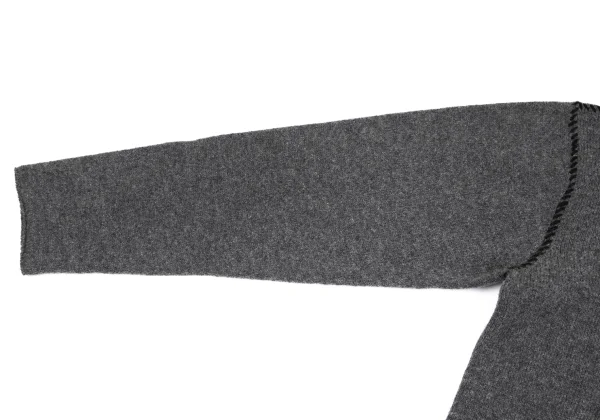 Y's for men Wool Nylon Stitch Design High Neck Knit Sweater K-163578_005