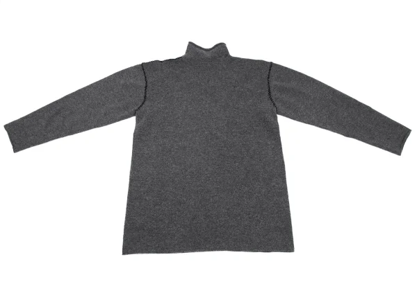 Y's for men Wool Nylon Stitch Design High Neck Knit Sweater K-163578_009