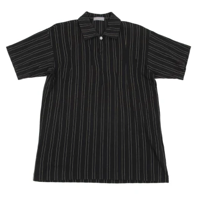 COMME des GARCONS HOMME Cotton Blend Striped Pullover Short Sleeve Shirt