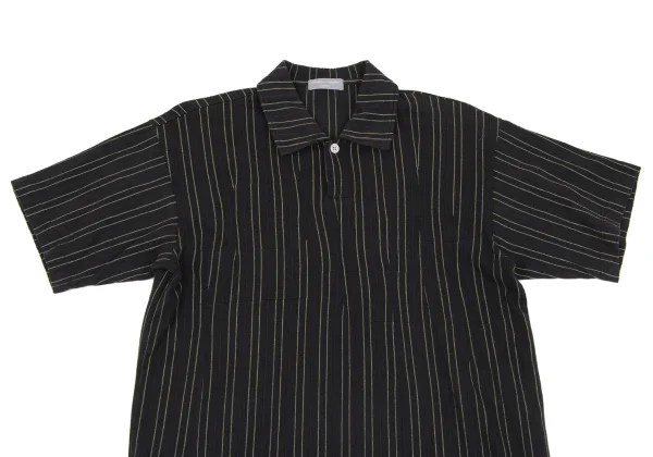 COMME des GARCONS HOMME Cotton Blend Striped Pullover Short Sleeve Shirt K-163579_002