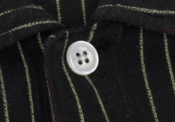 COMME des GARCONS HOMME Cotton Blend Striped Pullover Short Sleeve Shirt K-163579_004