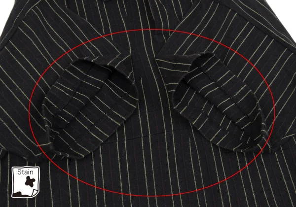 COMME des GARCONS HOMME Cotton Blend Striped Pullover Short Sleeve Shirt K-163579_009