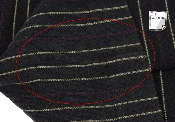 COMME des GARCONS HOMME Cotton Blend Striped Pullover Short Sleeve Shirt K-163579_012