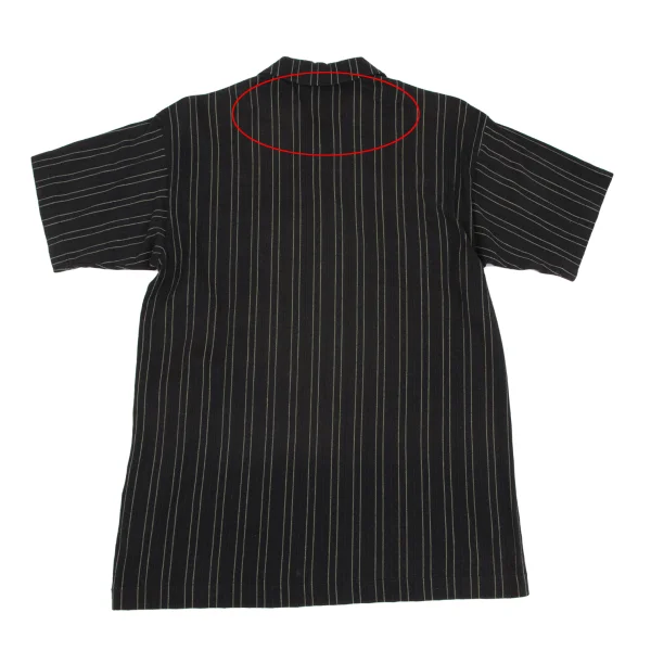 COMME des GARCONS HOMME Cotton Blend Striped Pullover Short Sleeve Shirt K-163579_014
