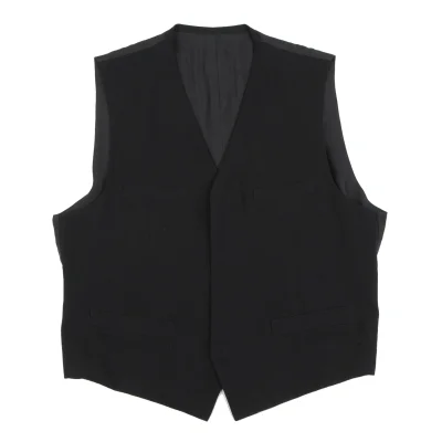 COMME des GARCONS HOMME Wool Gabardine Zip Up Vest