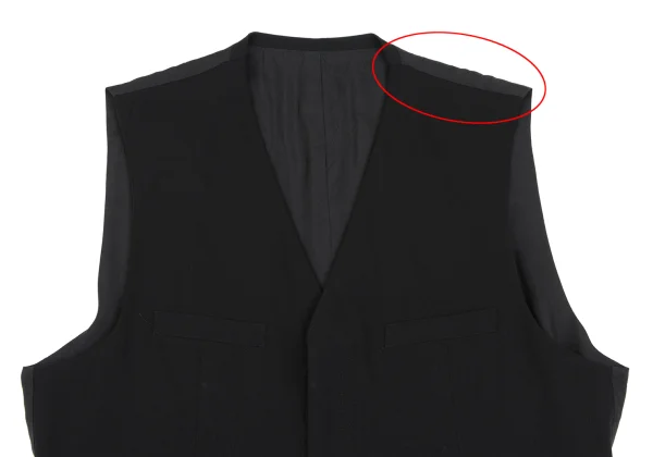 COMME des GARCONS HOMME Wool Gabardine Zip Up Vest K-163590_002