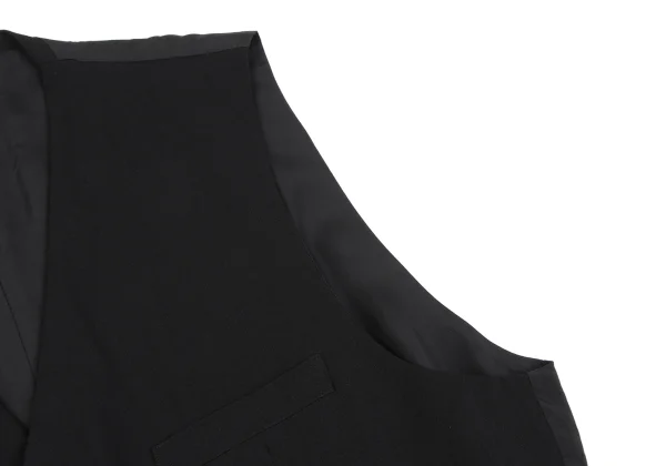 COMME des GARCONS HOMME Wool Gabardine Zip Up Vest K-163590_006