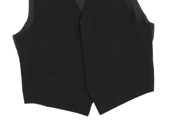 COMME des GARCONS HOMME Wool Gabardine Zip Up Vest K-163590_007