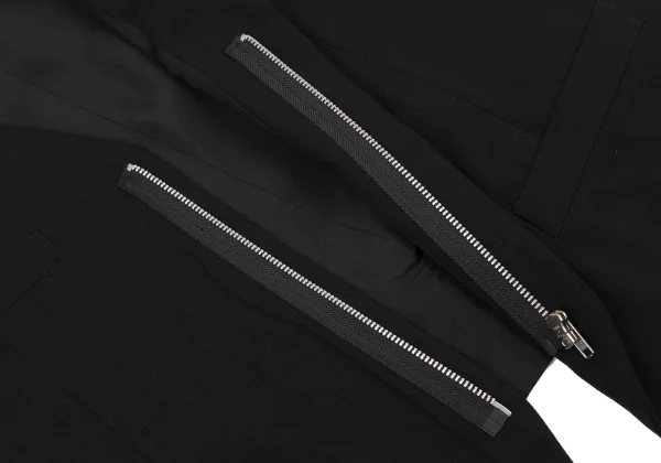 COMME des GARCONS HOMME Wool Gabardine Zip Up Vest K-163590_009