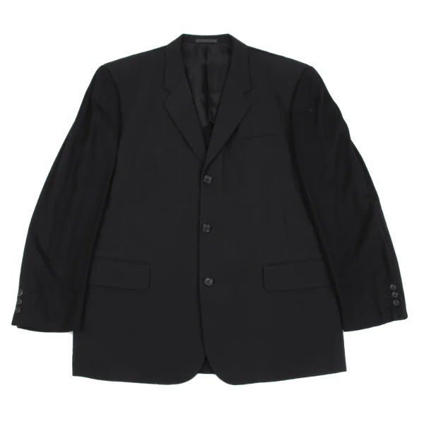 COMME des GARCONS HOMME Front Glen Check Weave Switching Jacket Black M K-163593_001