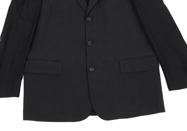 COMME des GARCONS HOMME Front Glen Check Weave Switching Jacket K-163593_011