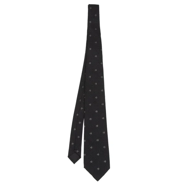 COMME des GARCONS HOMME Square Jacquard Tie Black  K-163603_001