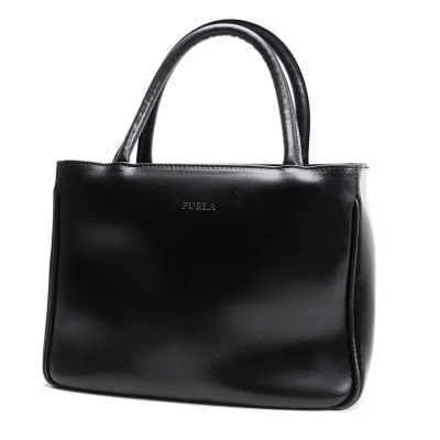 FURLA Logo Emboss Leather Hand Bag