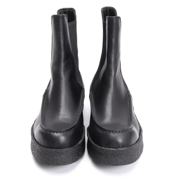 Y's Platform Side Gore Leather Boots K-163611_002