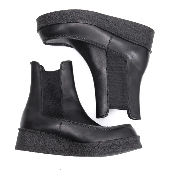 Y's Platform Side Gore Leather Boots K-163611_009