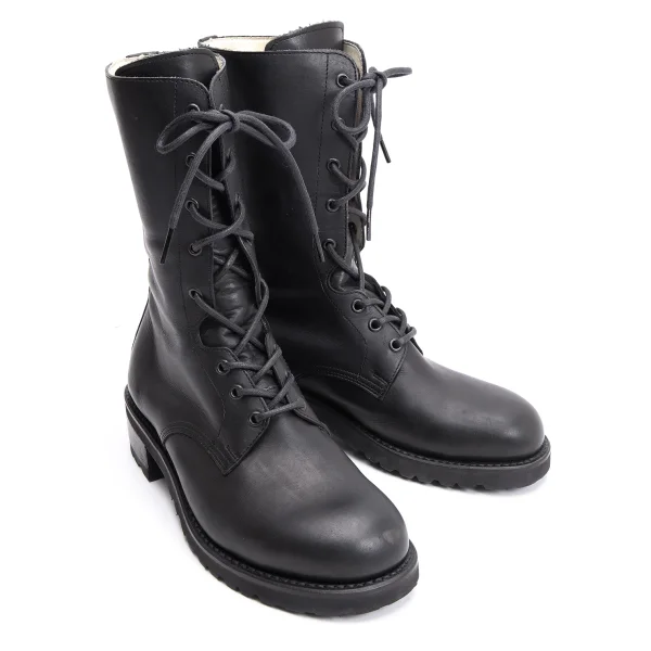 MARGARET HOWELL Lace Up Leather Boots Black 24 (US About7) K-163612_001