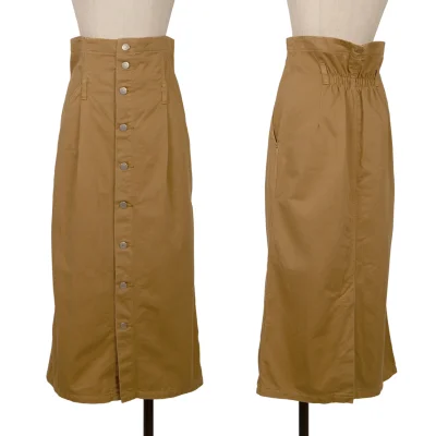 zucca dayz Dyed Button Front Cotton Skirt