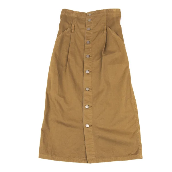 zucca dayz Dyed Button Front Cotton Skirt K-163613_002