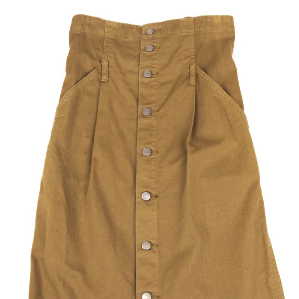 zucca dayz Dyed Button Front Cotton Skirt K-163613_003