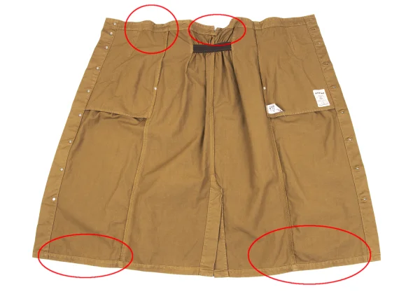 zucca dayz Dyed Button Front Cotton Skirt K-163613_008