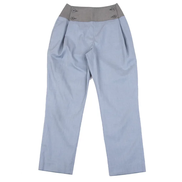 ISSEY MIYAKE Bicolor Tapered Marine Pants Sky blue,Grey 1 K-163617_001