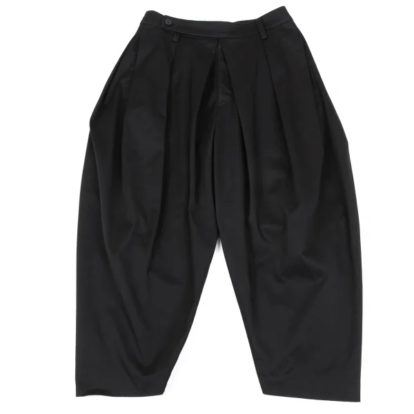 ISSEY MIYAKE Tuck Design Wide Tapered Pants Black 2 K-163618_001