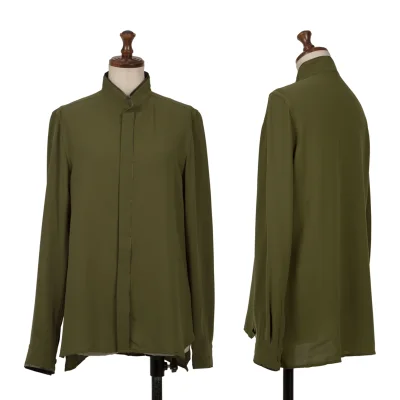 ISSEY MIYAKE Poly Stand Collar Shirt