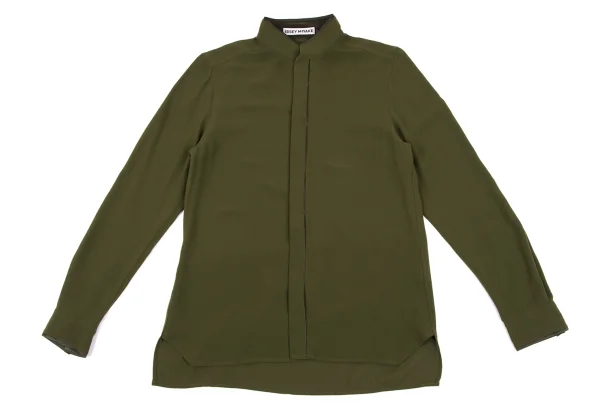 ISSEY MIYAKE Poly Stand Collar Shirt K-163619_002