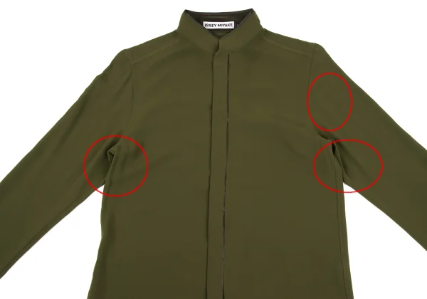 ISSEY MIYAKE Poly Stand Collar Shirt K-163619_003