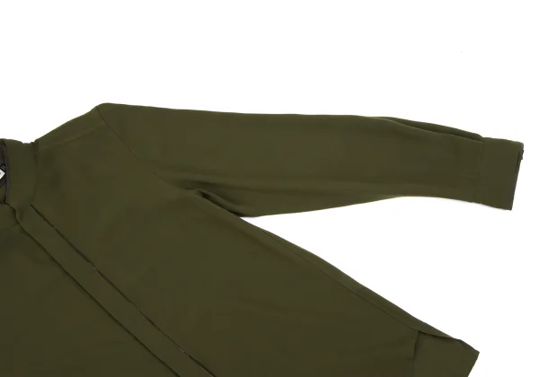 ISSEY MIYAKE Poly Stand Collar Shirt K-163619_008