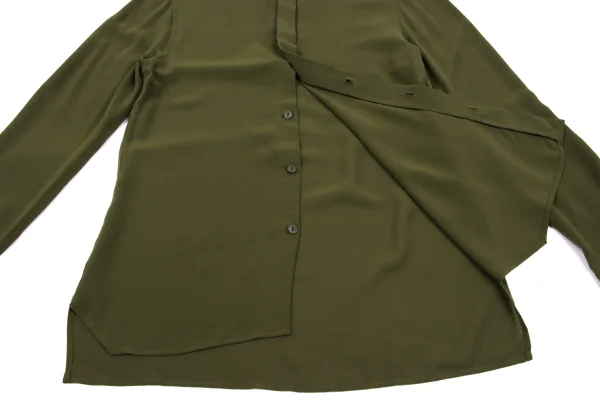 ISSEY MIYAKE Poly Stand Collar Shirt K-163619_012