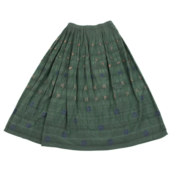 ISSEY MIYAKE HaaT Botanical Embroidery Design Skirt K-163622_002