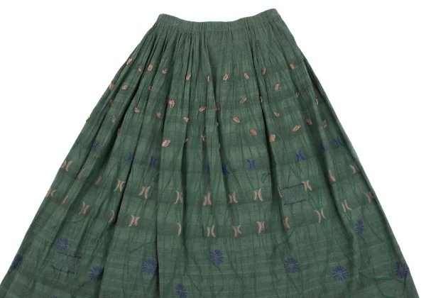 ISSEY MIYAKE HaaT Botanical Embroidery Design Skirt K-163622_003