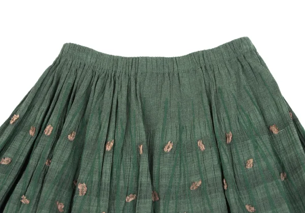 ISSEY MIYAKE HaaT Botanical Embroidery Design Skirt K-163622_004