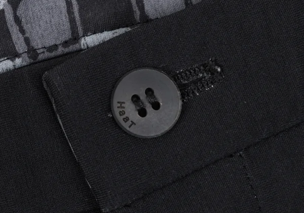 ISSEY MIYAKE HaaT Reversible Stretch Plaid Pattern Lining Skinny Pants K-163624_004