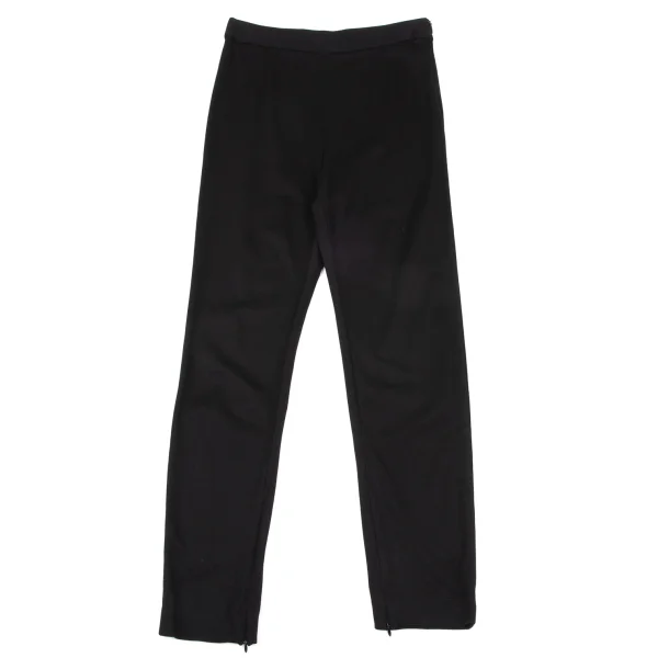 ISSEY MIYAKE HaaT Rayon Stretch Hem Zip Pants Black 1 K-163625_001